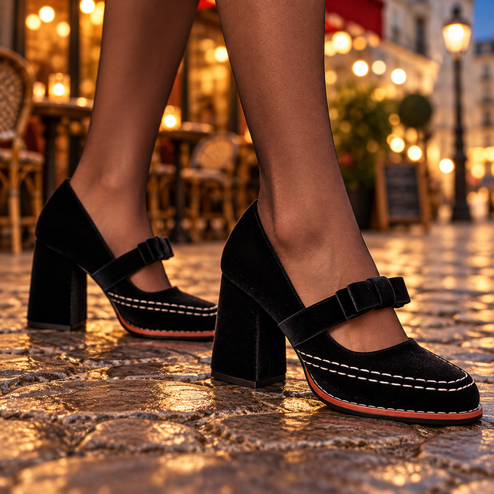 Soraya Square Toe Heels