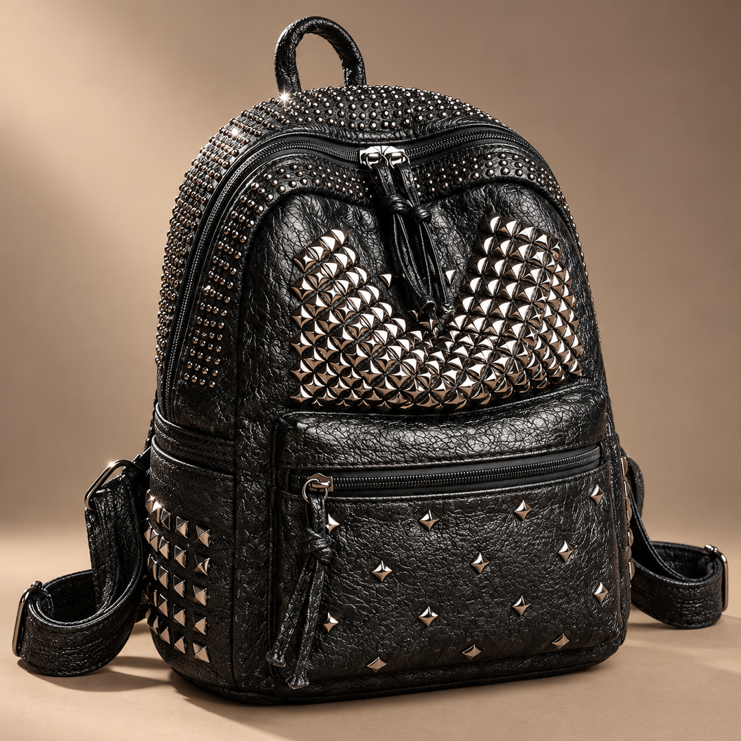 Petra Studded Denim Backpack