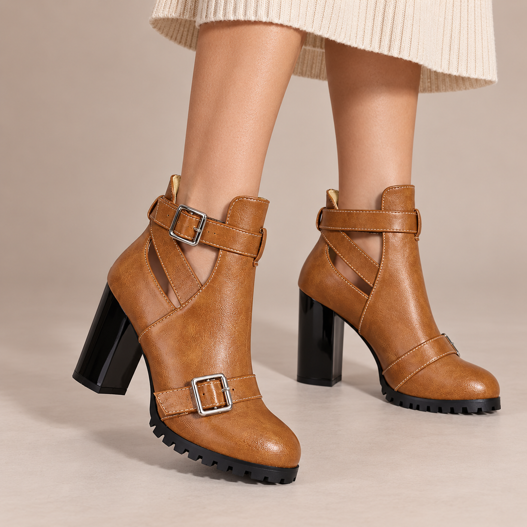 Juna Lug-Heel Ankle Boots