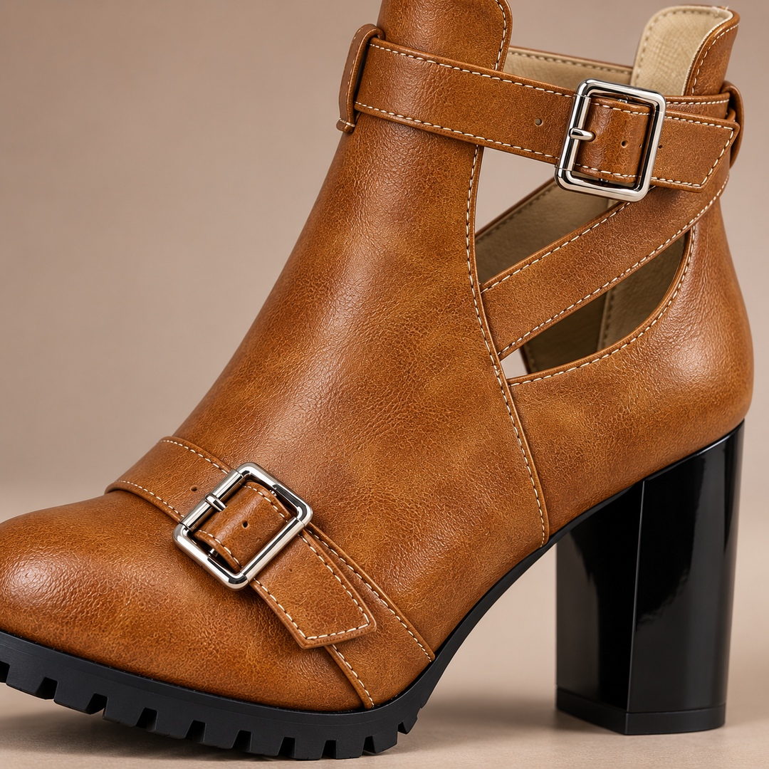 Juna Lug-Heel Ankle Boots