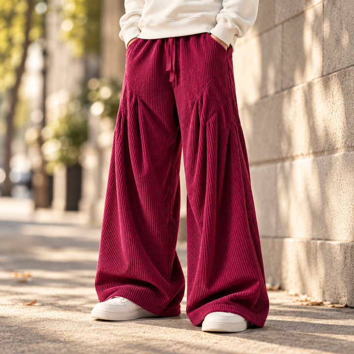 Tanner Wide-Leg Corduroy Pants