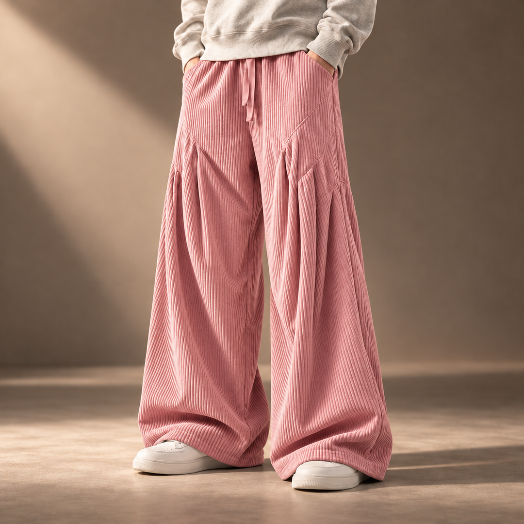 Tanner Wide-Leg Corduroy Pants