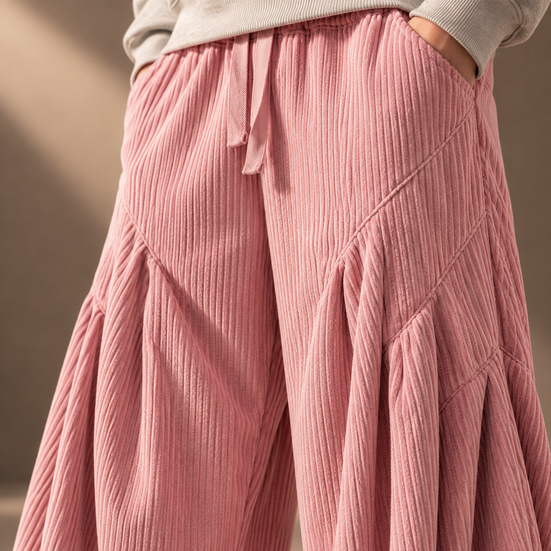 Tanner Wide-Leg Corduroy Pants
