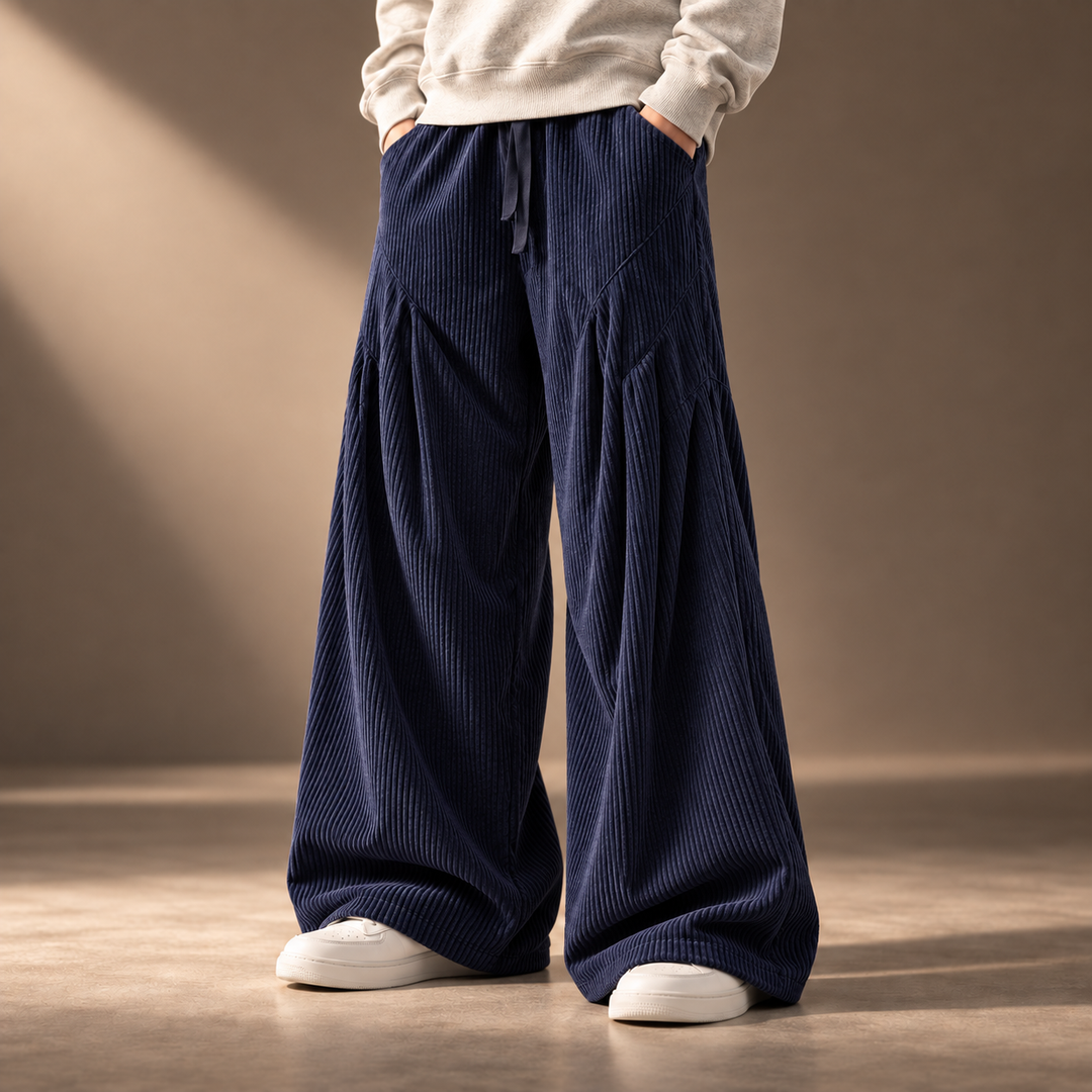 Tanner Wide-Leg Corduroy Pants