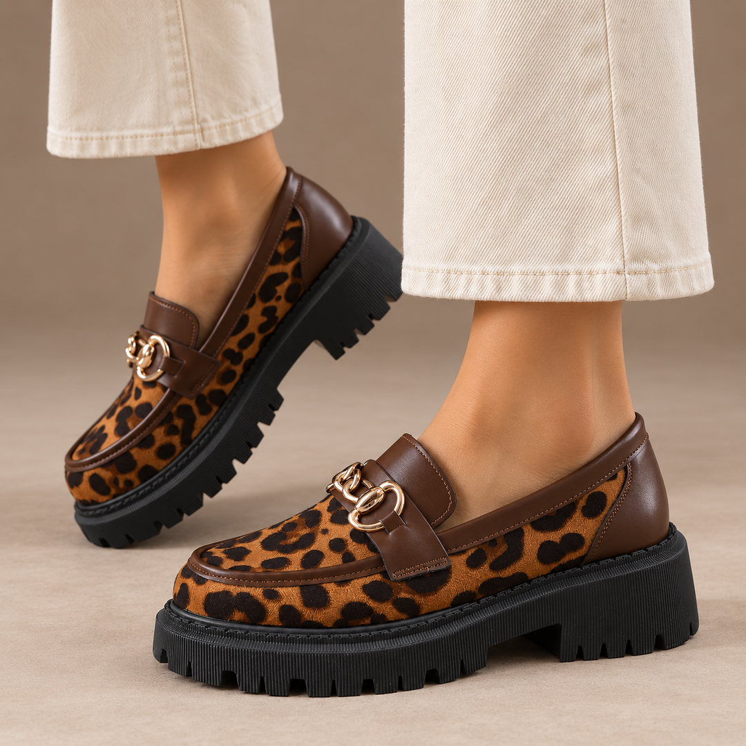 Leopard Platform Loafers