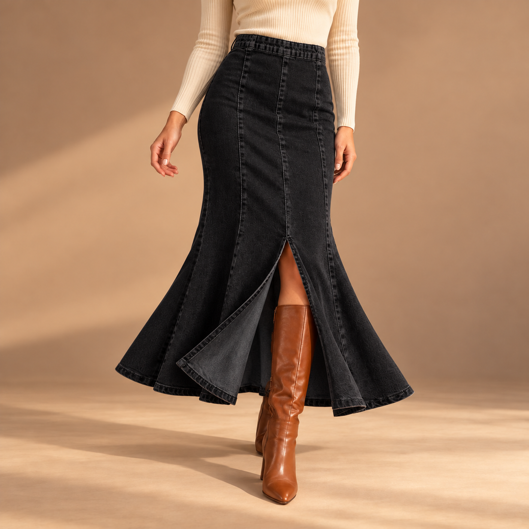 Ondina Denim Midi Skirt