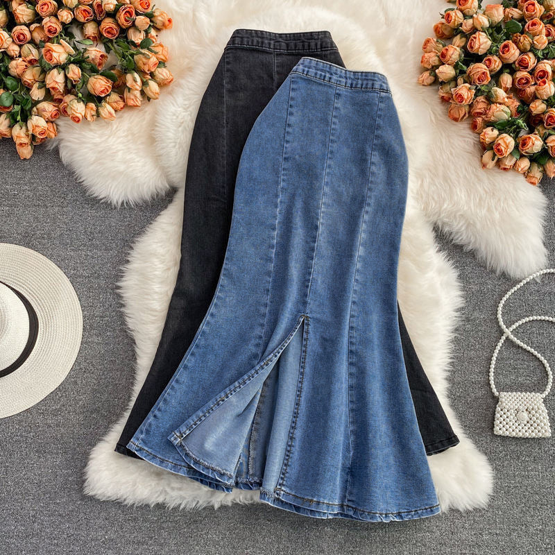 Ondina Denim Midi Skirt