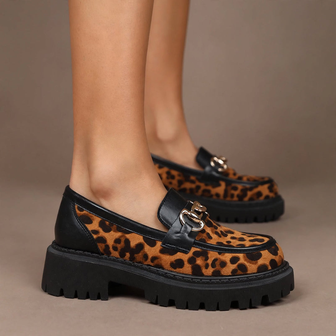 Leopard Platform Loafers
