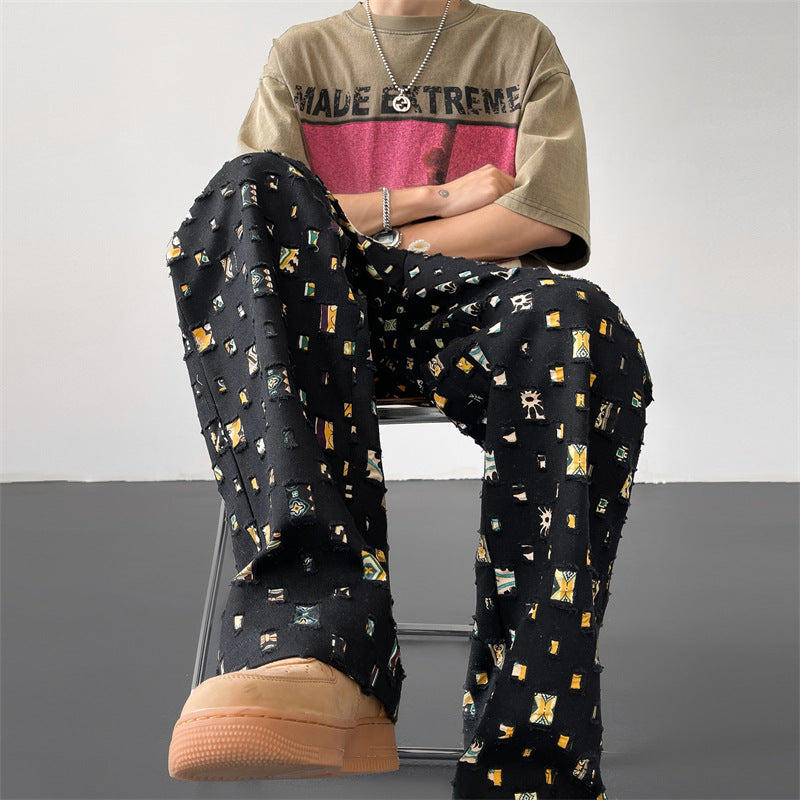 Lipari Mosaic Frayed Jeans