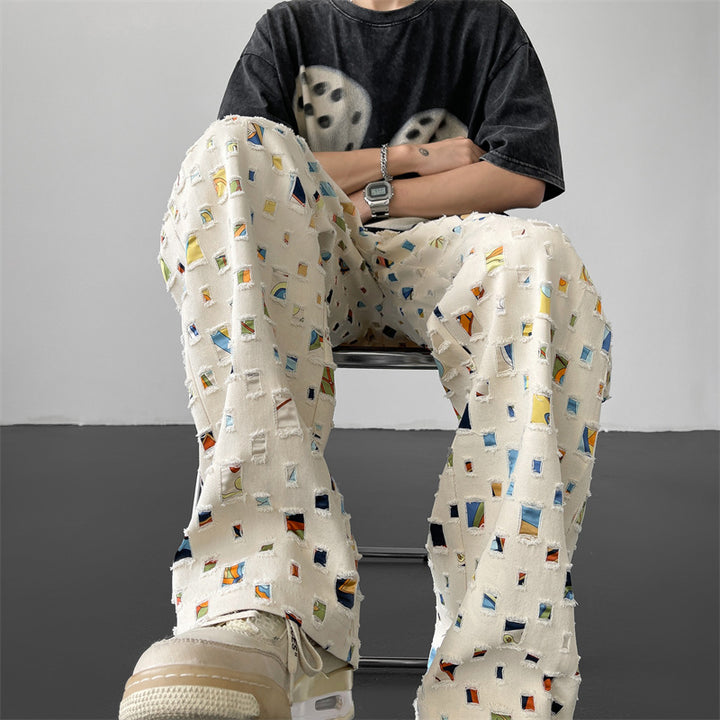 Lipari Mosaic Frayed Jeans