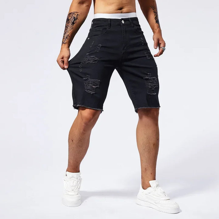Brayo Distressed Denim Shorts