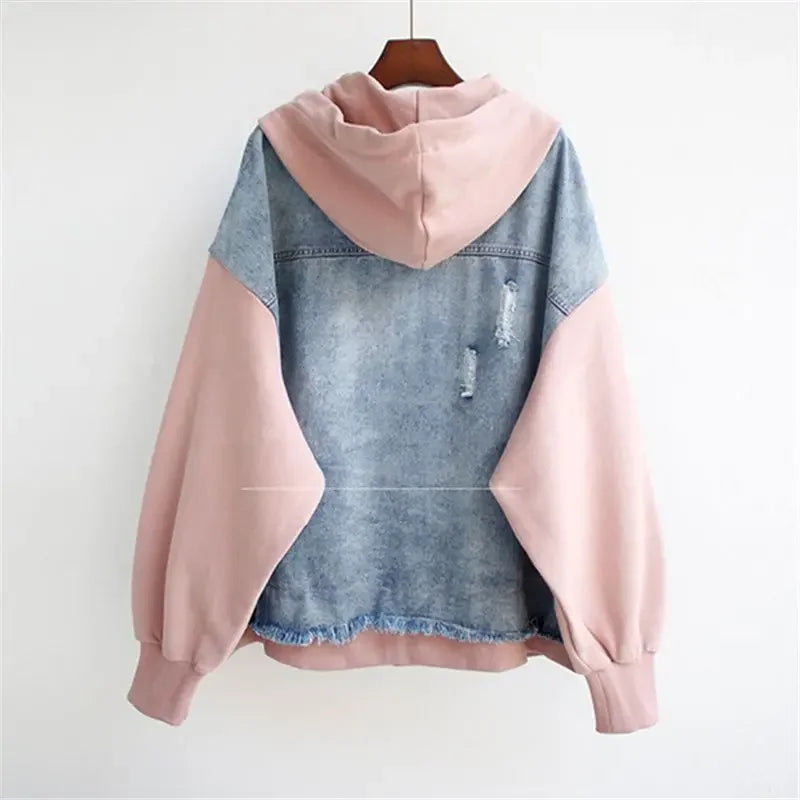 Urban Chic Denim Hoodie Jacket