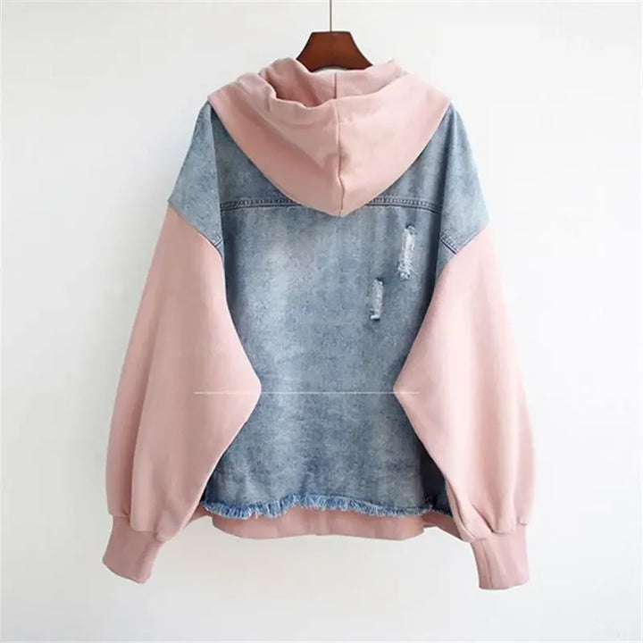 Urban Chic Denim Hoodie Jacket