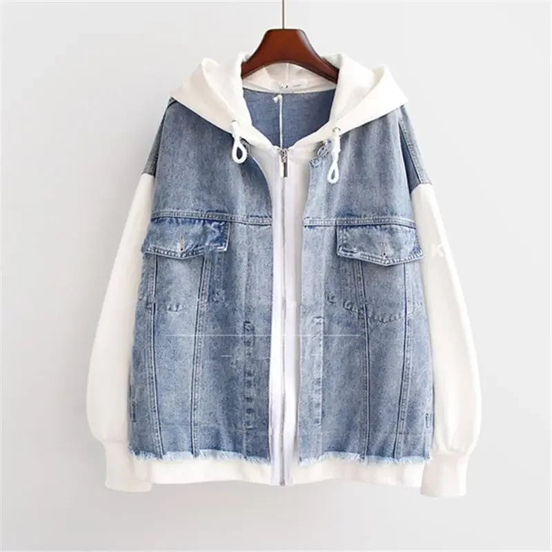 Urban Chic Denim Hoodie Jacket
