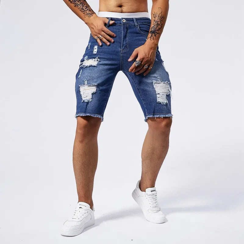 Brayo Distressed Denim Shorts