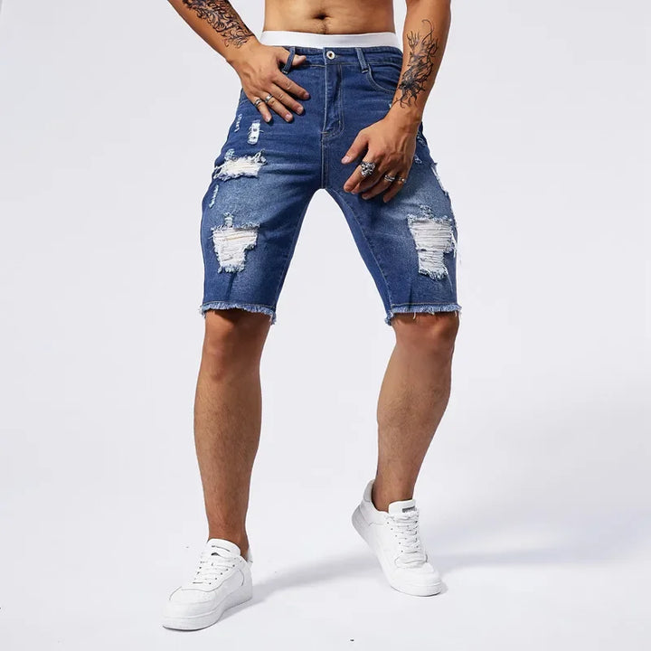 Brayo Distressed Denim Shorts