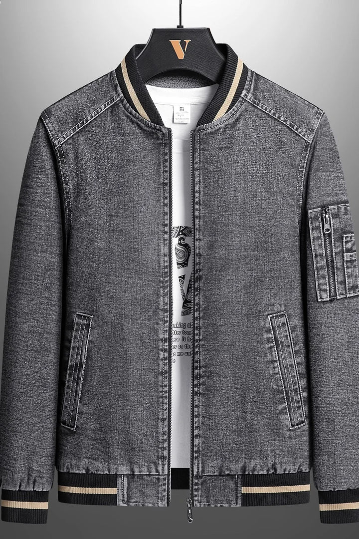 Denim Varsity Jacket
