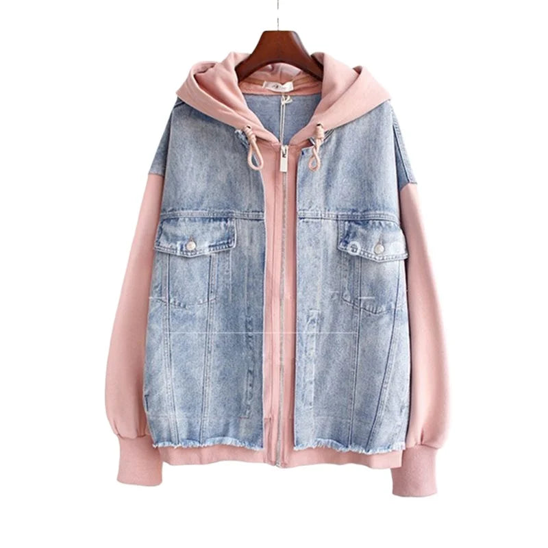 Urban Chic Denim Hoodie Jacket