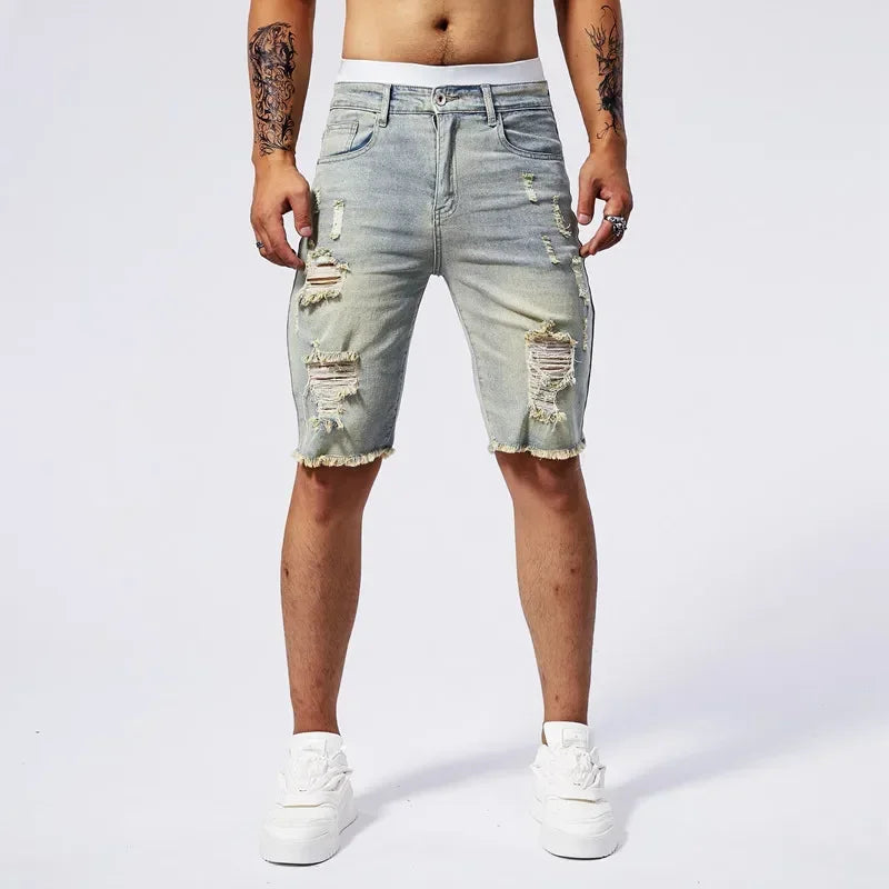 Brayo Distressed Denim Shorts