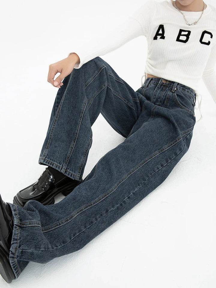 Retro 90s Wide-Leg Denim Jeans