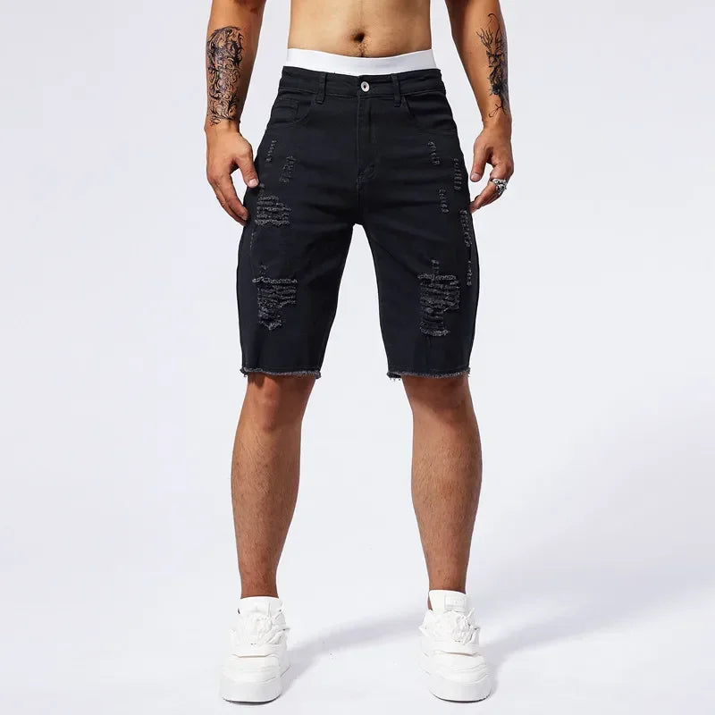 Brayo Distressed Denim Shorts