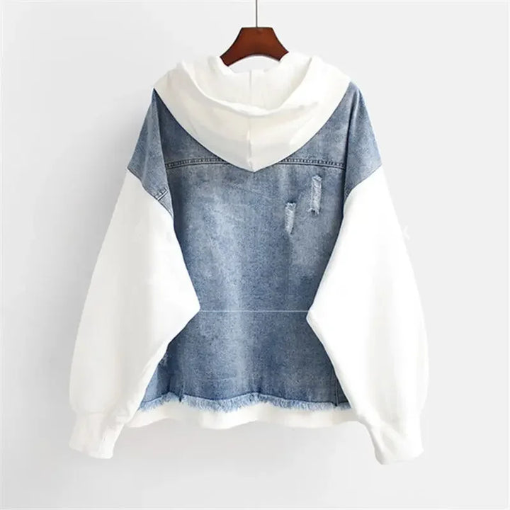 Urban Chic Denim Hoodie Jacket