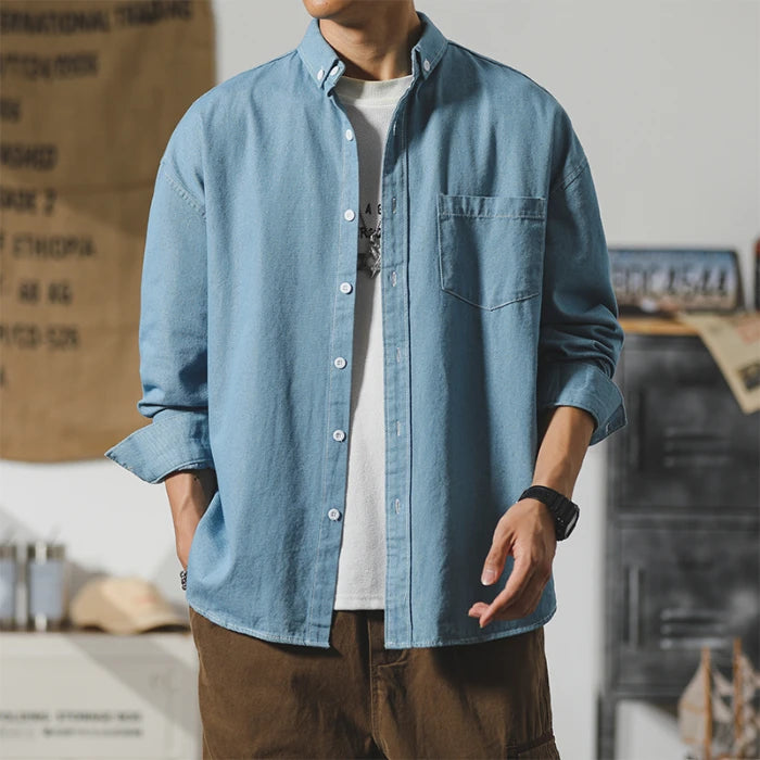 Distressed Denim Shirt