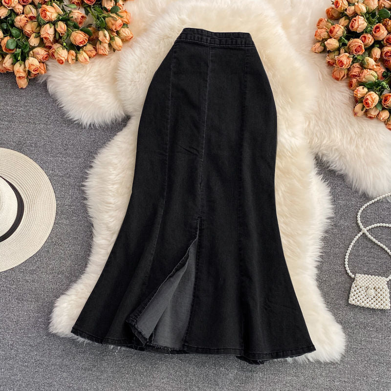 Ondina Denim Midi Skirt