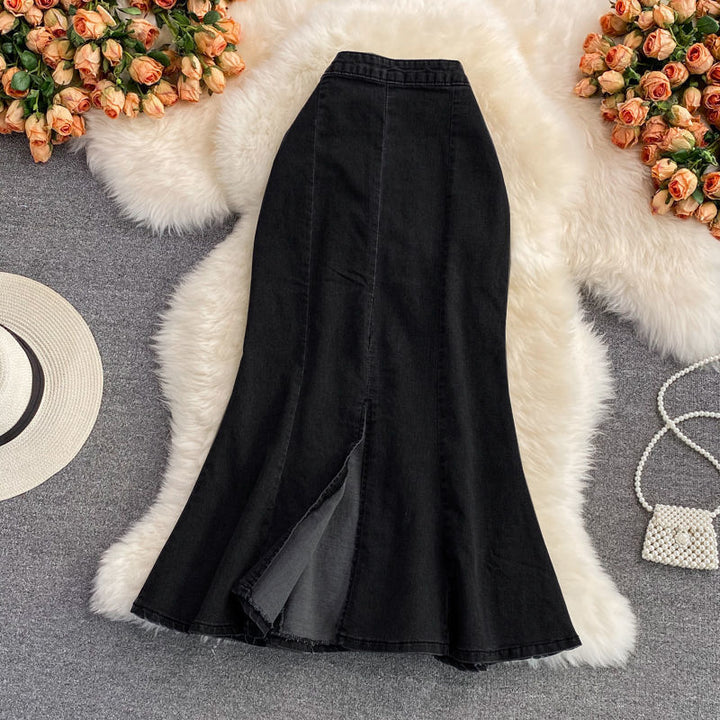 Ondina Denim Midi Skirt