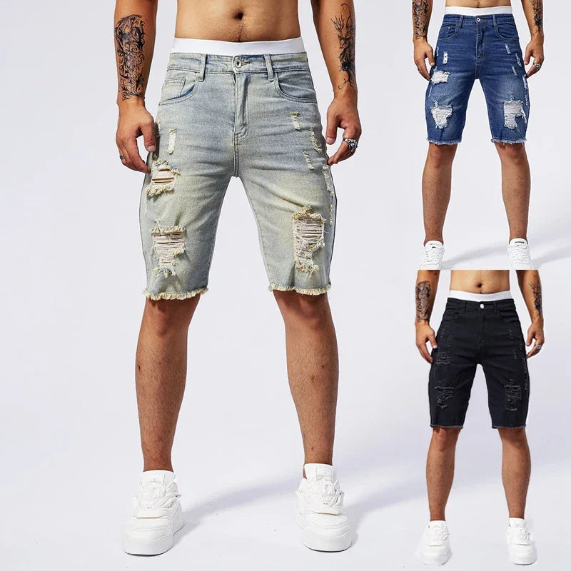 Brayo Distressed Denim Shorts