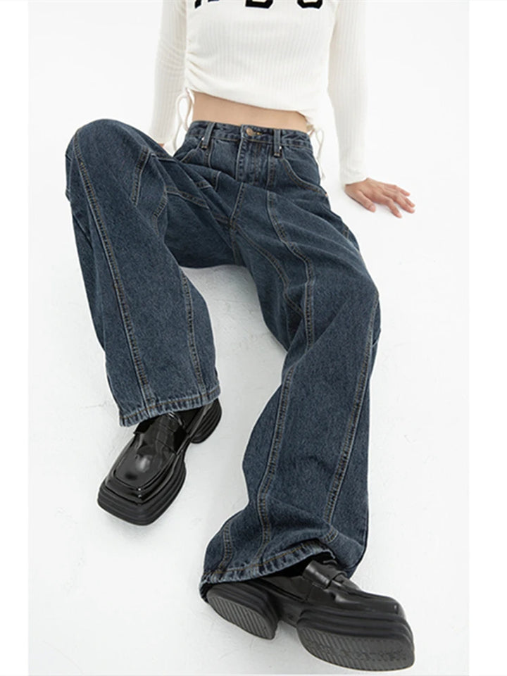 Retro 90s Wide-Leg Denim Jeans
