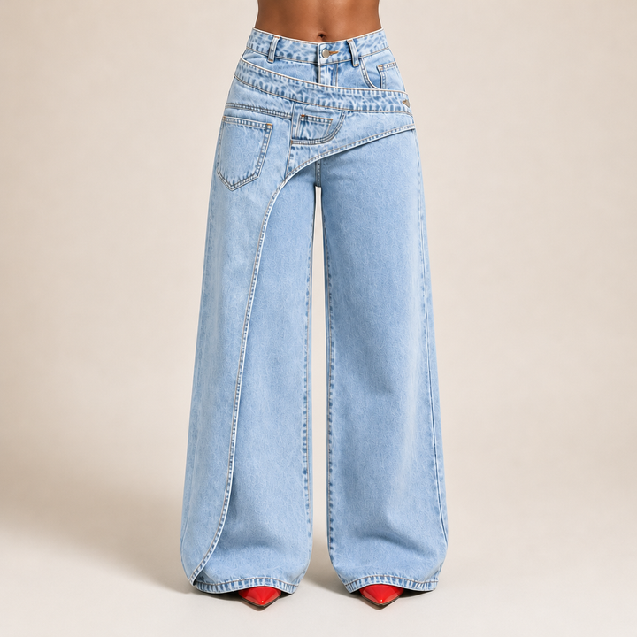 Ellis Women's Denim Trousers in Blue